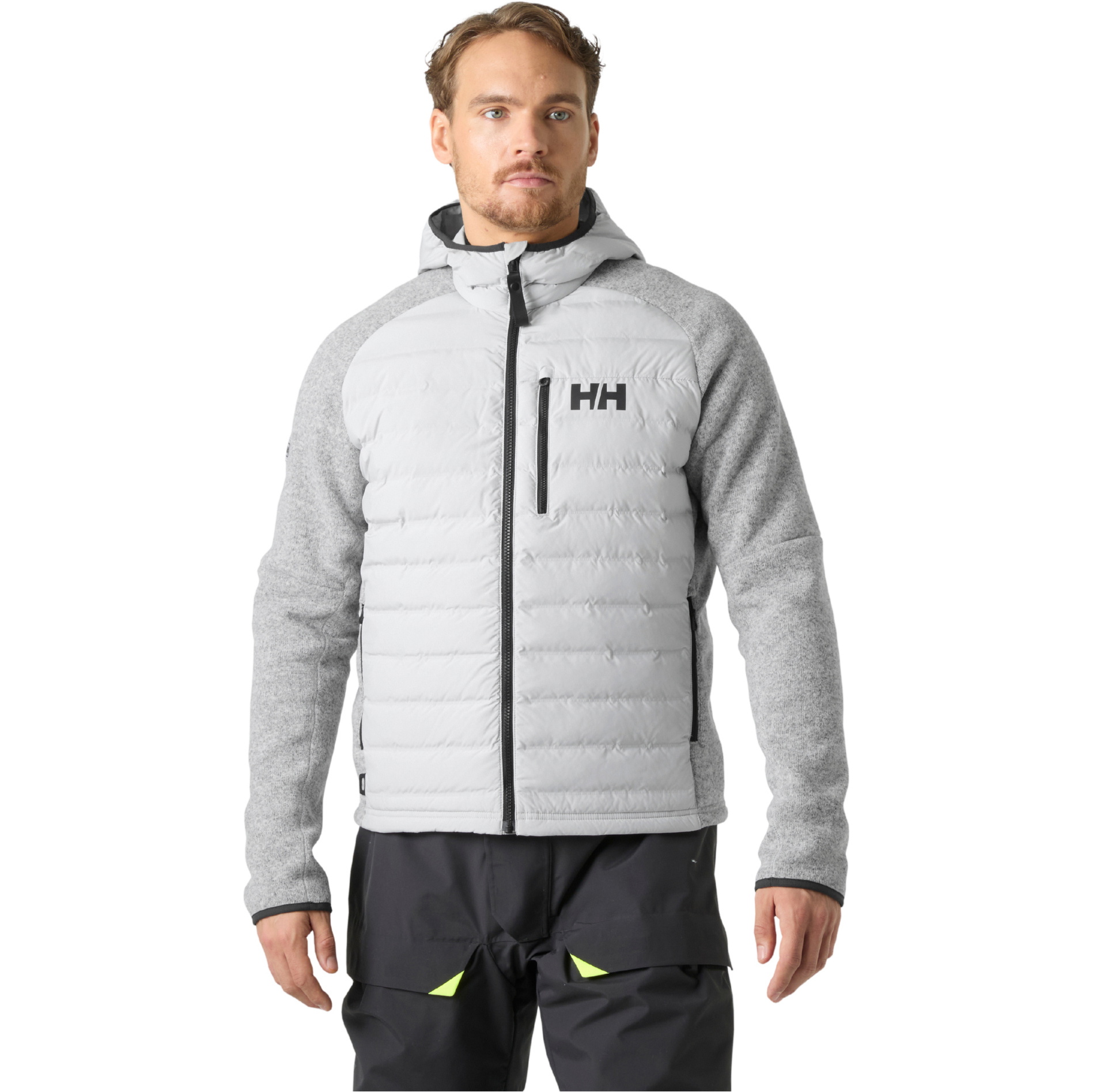 2026 Helly Hansen Mens Skagen Hybrid Knit Insulator Jacket 34593 - Grey Fog